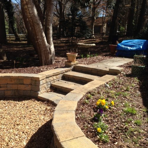 retaining wall steps pavers hardscape landscaping outer banks nc currituck camden dare elizabeth city contractor scapes pool and landscape design