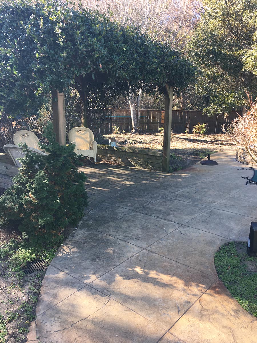 Arbor and Decorative Walkway Patio by Southern Scapes