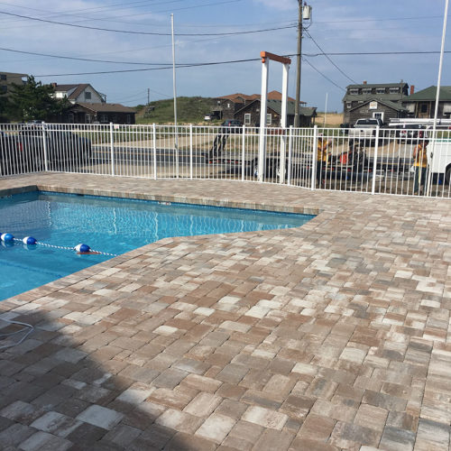 Commercial Pool with Builder Paver Hardscape